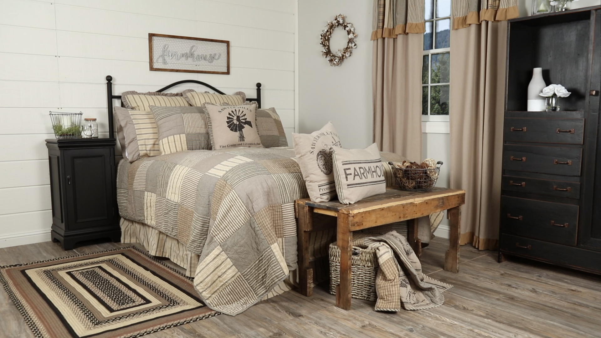 VHC Brands Farmhouse Bedding-Sawyer Mill Quilt, King 105x95